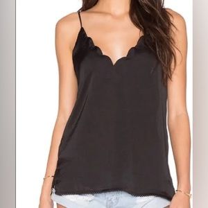 Free People Intimately Scalloped Tank Black Size M